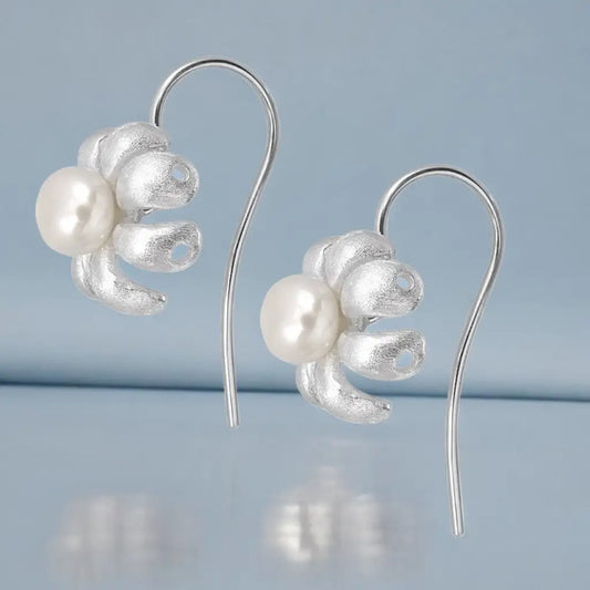 Madamlili 925 sterling zilveren botanische oorbellen