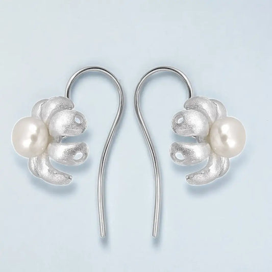 Madamlili 925 sterling zilveren botanische oorbellen