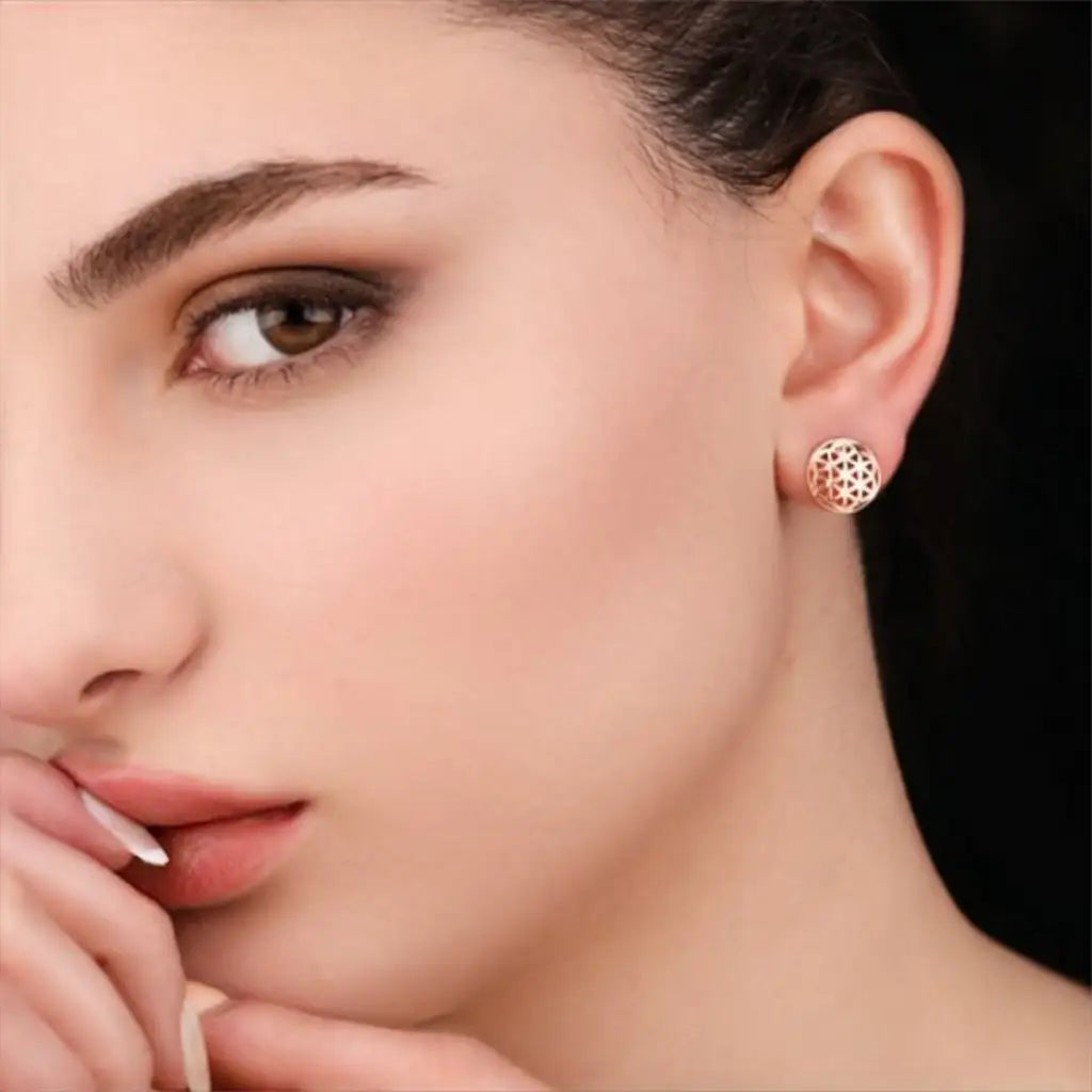 Madamlili 925 sterling zilveren oorknopjes bloem des