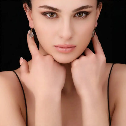 Madamlili aqua topaas edelsteen oorbellen 925 sterling