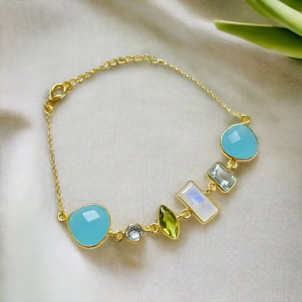 Madamlili armband met meerdere edelstenen - 925 sterling