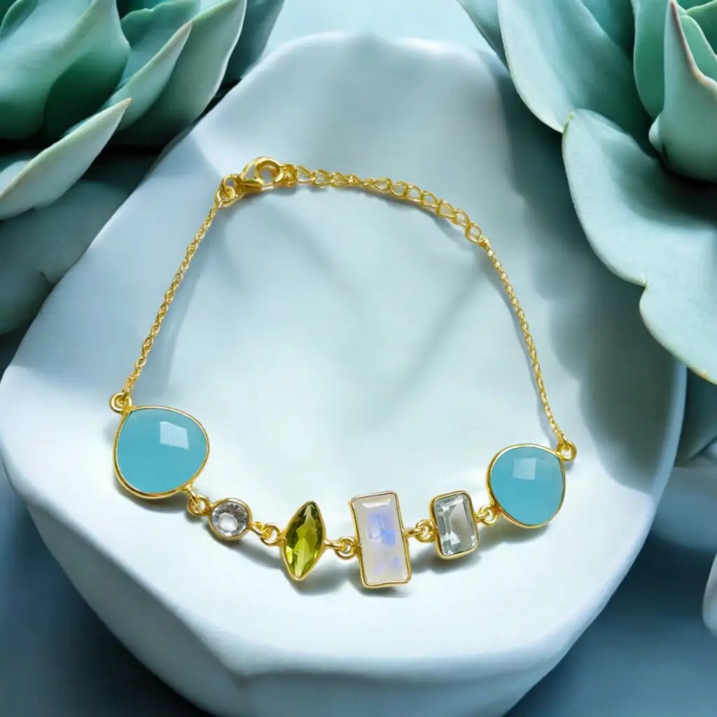 Madamlili armband met meerdere edelstenen - 925 sterling