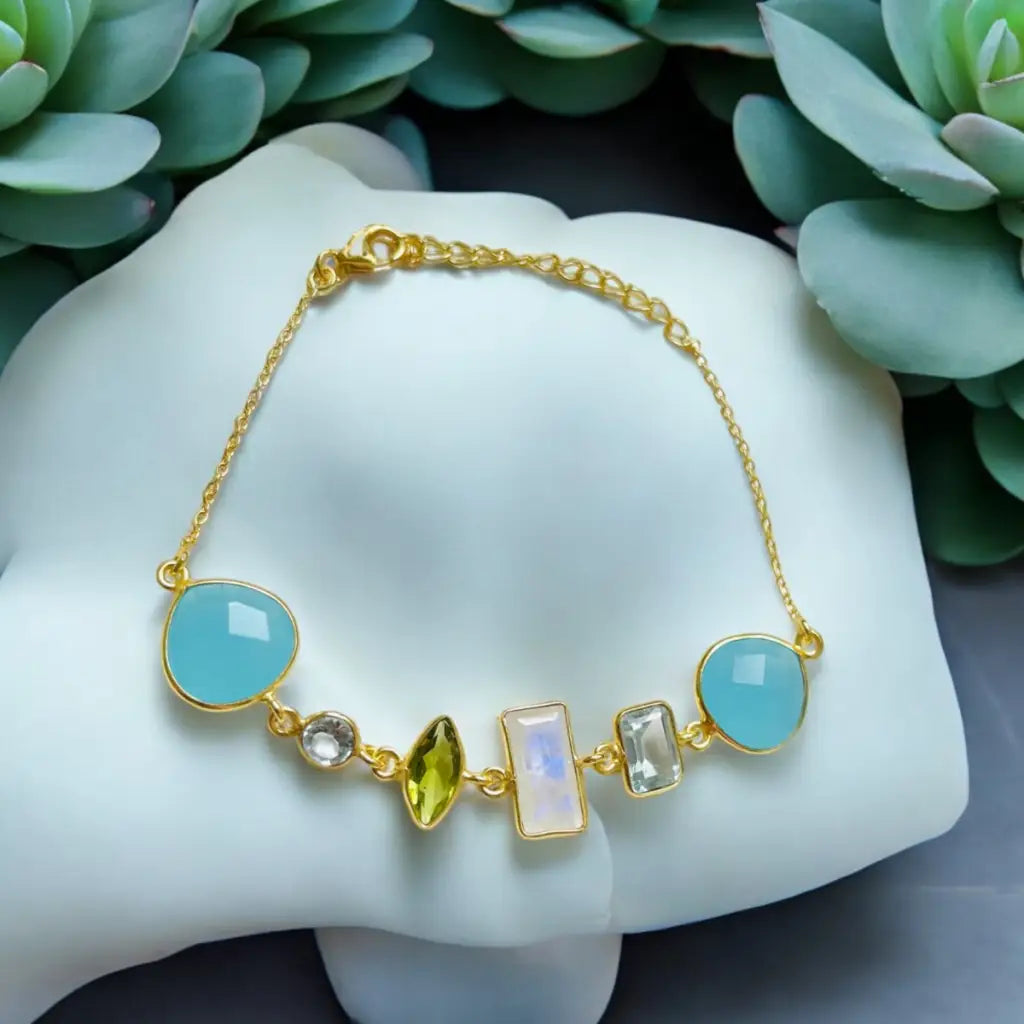 Madamlili armband met meerdere edelstenen - 925 sterling