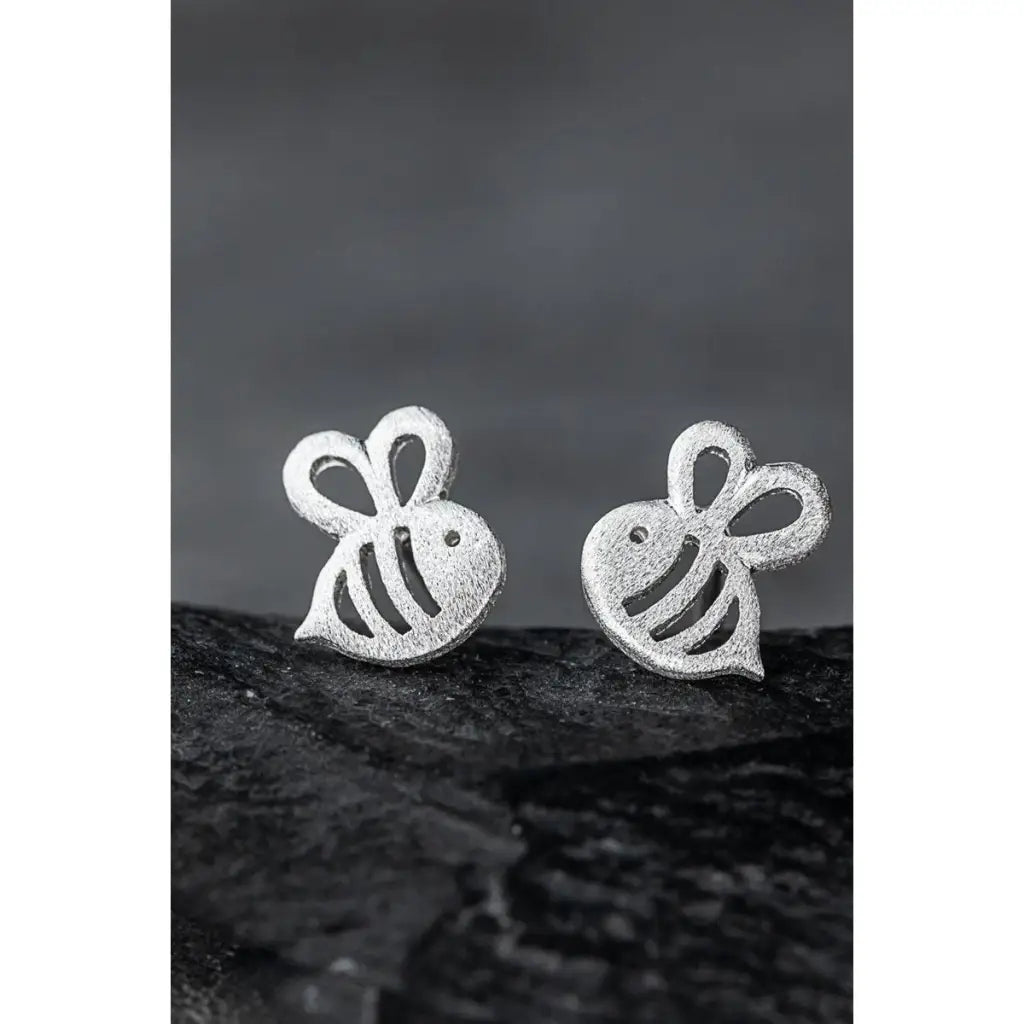 Madamlili bijen mini-oorknopjes - 925 sterling zilver.