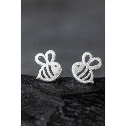 Madamlili bijen mini-oorknopjes - 925 sterling zilver.
