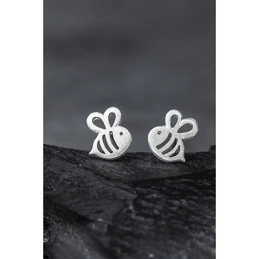 Madamlili bijen mini-oorknopjes - 925 sterling zilver.