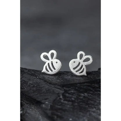 Madamlili bijen mini-oorknopjes - 925 sterling zilver.