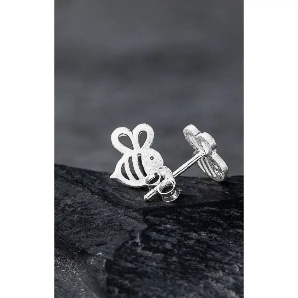 Madamlili bijen mini-oorknopjes - 925 sterling zilver.