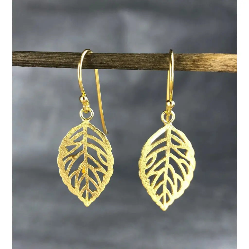 Madamlili bladoorbellen - 925 sterling vergulde botanische