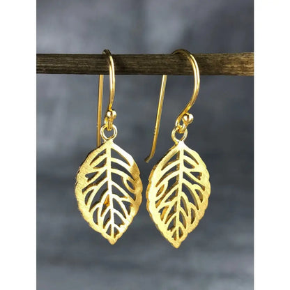 Madamlili bladoorbellen - 925 sterling vergulde botanische