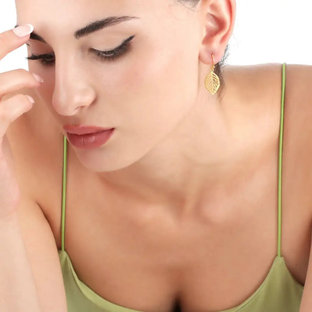 Madamlili bladoorbellen - 925 sterling vergulde botanische