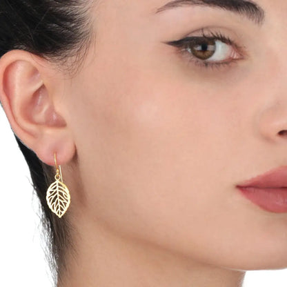 Madamlili bladoorbellen - 925 sterling vergulde botanische