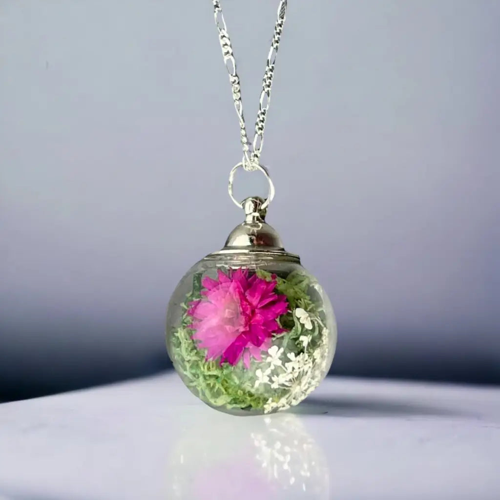 Madamlili boekethanger - 925 echte zilveren bloemenketting