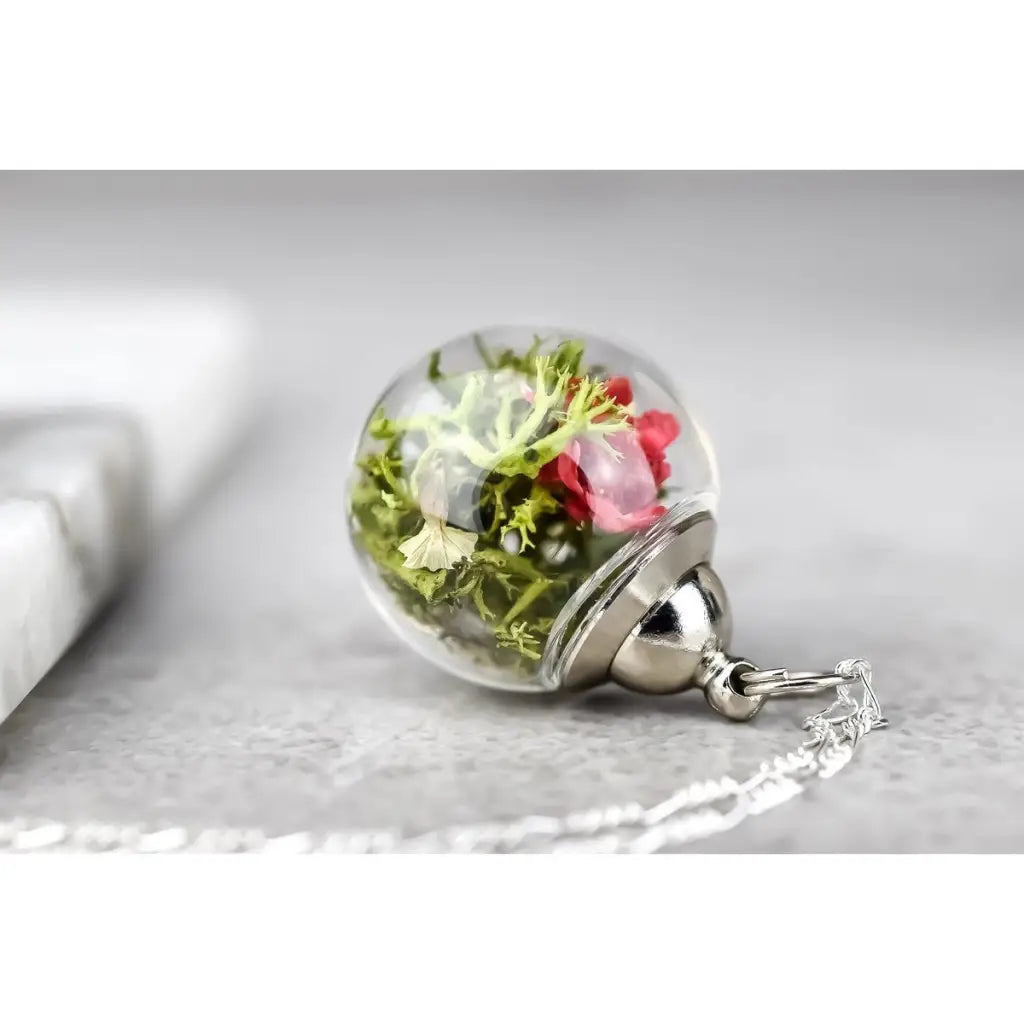 Madamlili boekethanger - 925 echte zilveren bloemenketting