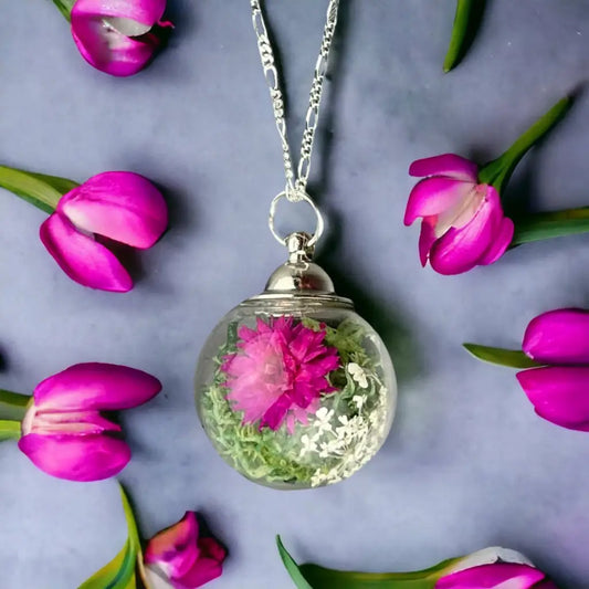 Madamlili boekethanger - 925 echte zilveren bloemenketting