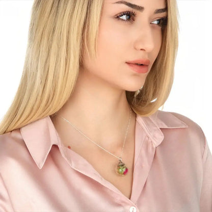 Madamlili boekethanger - 925 echte zilveren bloemenketting