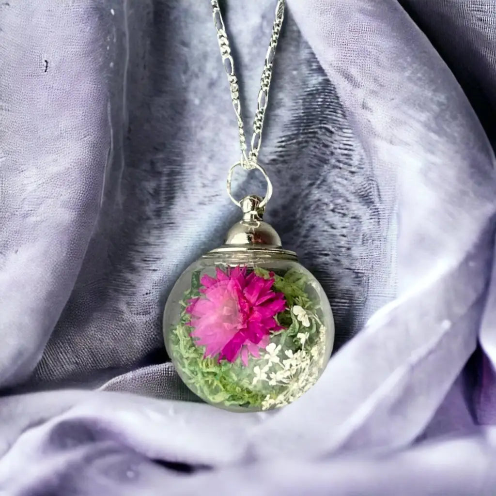 Madamlili boekethanger - 925 echte zilveren bloemenketting