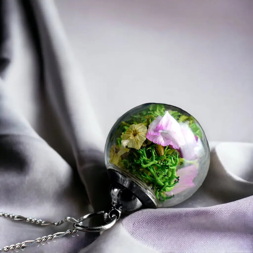 Madamlili boekethanger - 925 echte zilveren bloemenketting