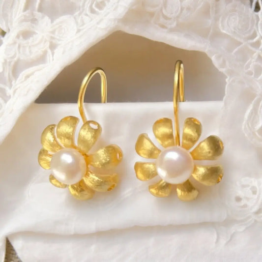 Madamlili botanische oorbellen gemaakt van 925 sterling