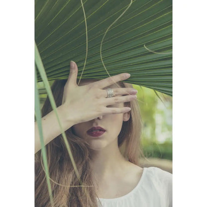 Madamlili decoratieve 925 sterling zilveren ring