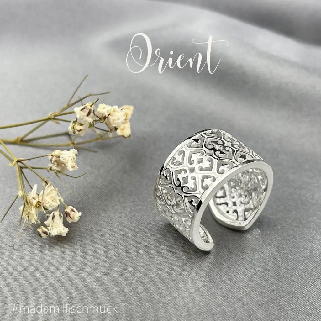 Madamlili decoratieve 925 sterling zilveren ring