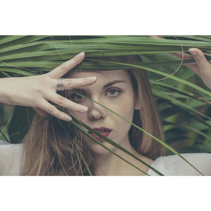 Madamlili decoratieve 925 sterling zilveren ring