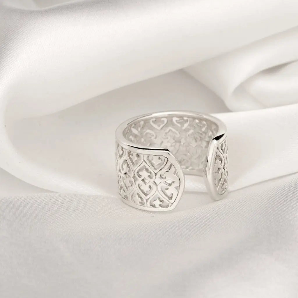 Madamlili decoratieve 925 sterling zilveren ring
