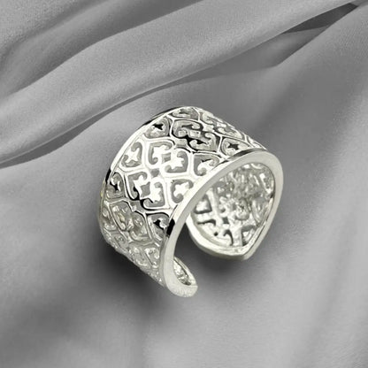 Madamlili decoratieve 925 sterling zilveren ring