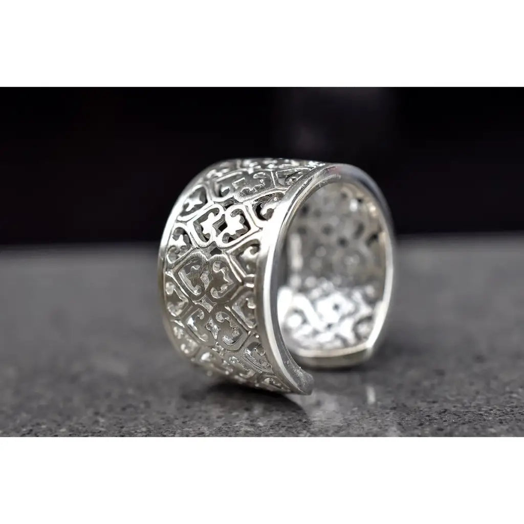Madamlili decoratieve 925 sterling zilveren ring