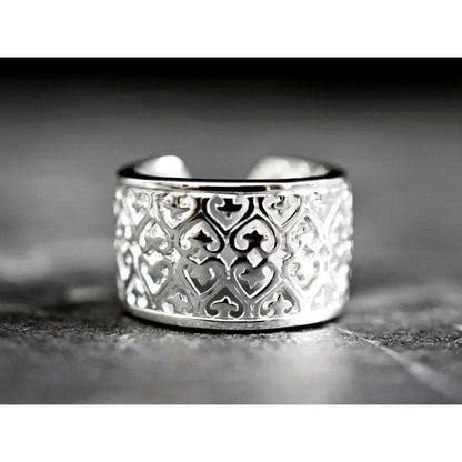 Madamlili decoratieve 925 sterling zilveren ring