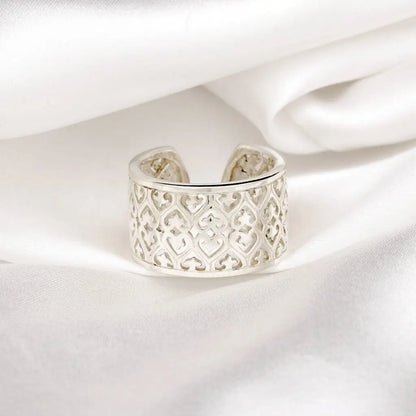 Madamlili decoratieve 925 sterling zilveren ring