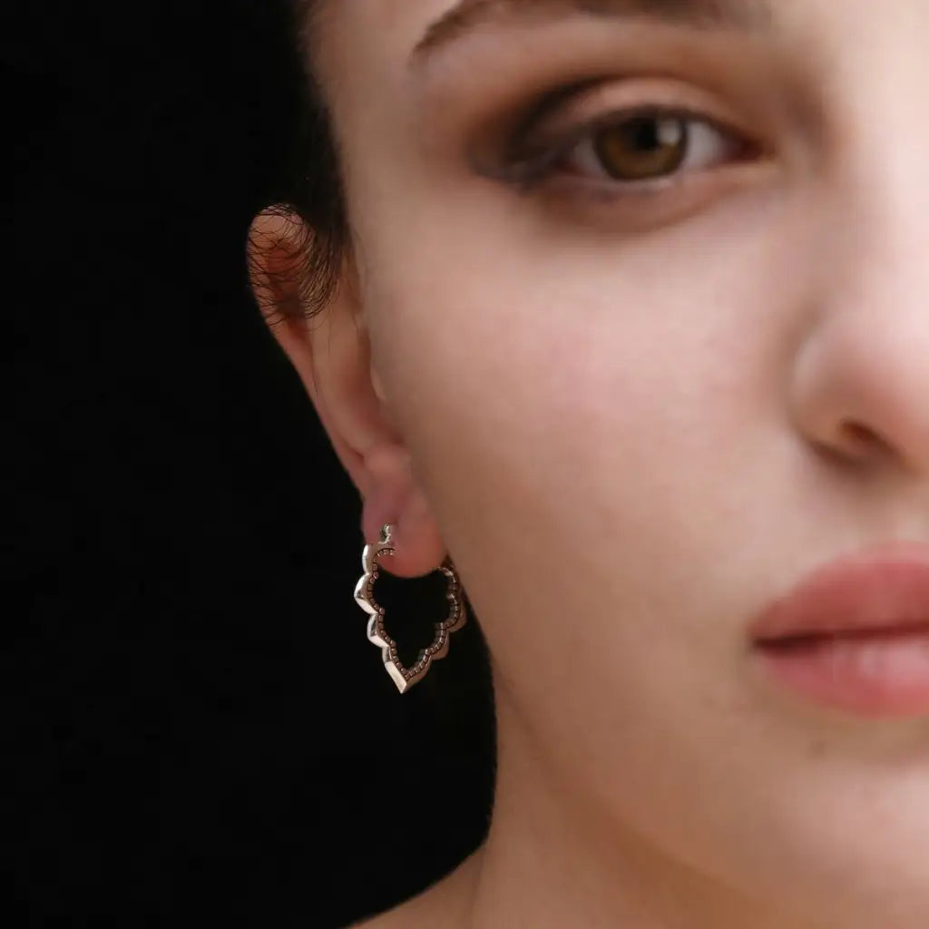 Madamlili drop aura ornament-oorbellen - 925 sterling