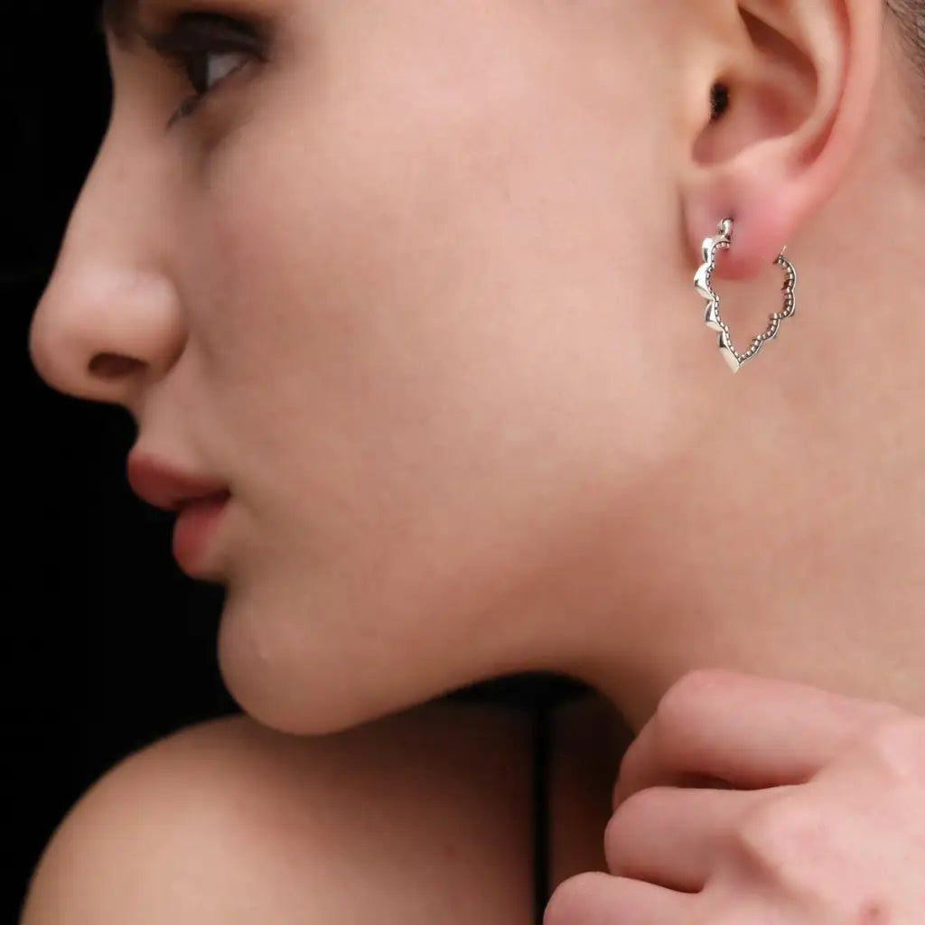 Madamlili drop aura ornament-oorbellen - 925 sterling