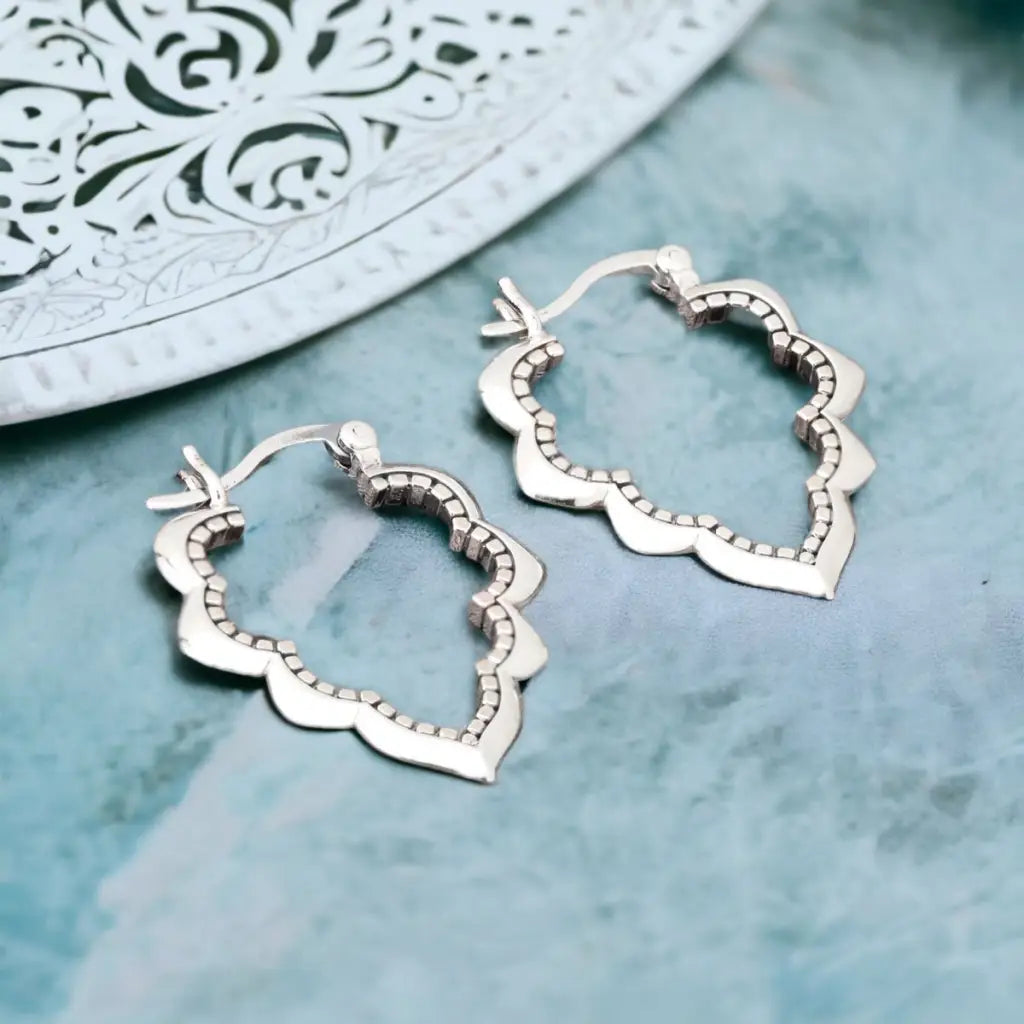 Madamlili drop aura ornament-oorbellen - 925 sterling