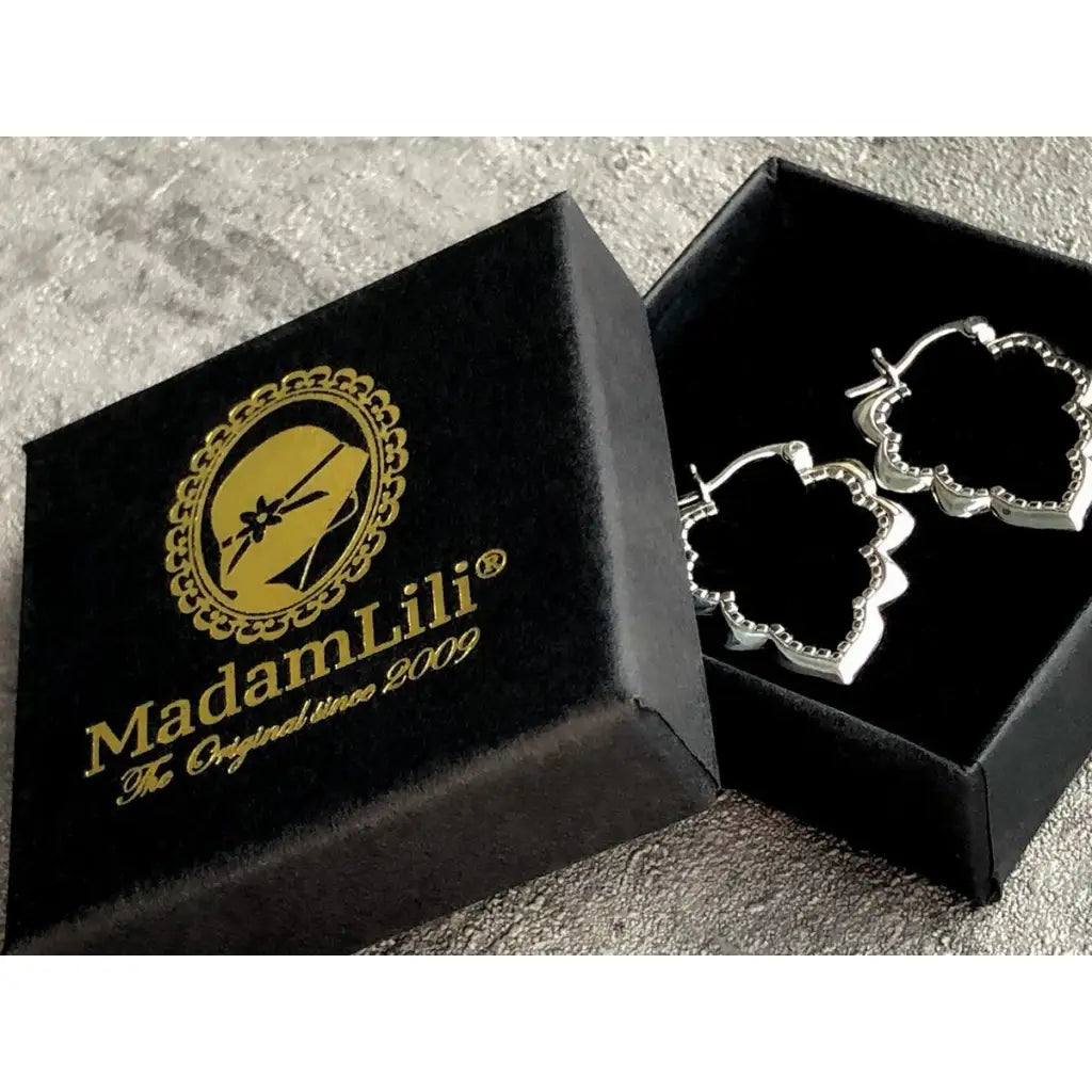 Madamlili drop aura ornament-oorbellen - 925 sterling