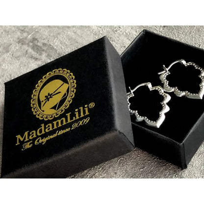 Madamlili drop aura ornament-oorbellen - 925 sterling