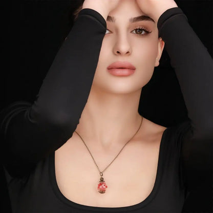Madamlili echte dille bloemen bronzen ketting. - sieraden