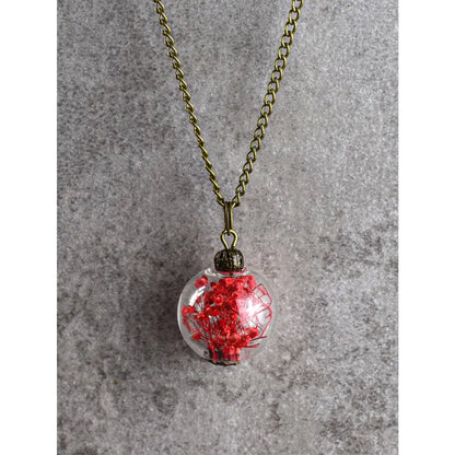 Madamlili echte dille bloemen bronzen ketting. - sieraden