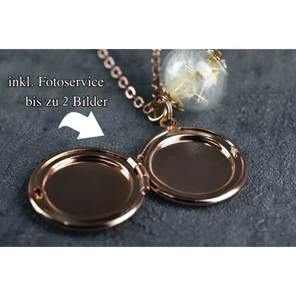 Madamlili fotomedaillonketting met uw foto en gravure