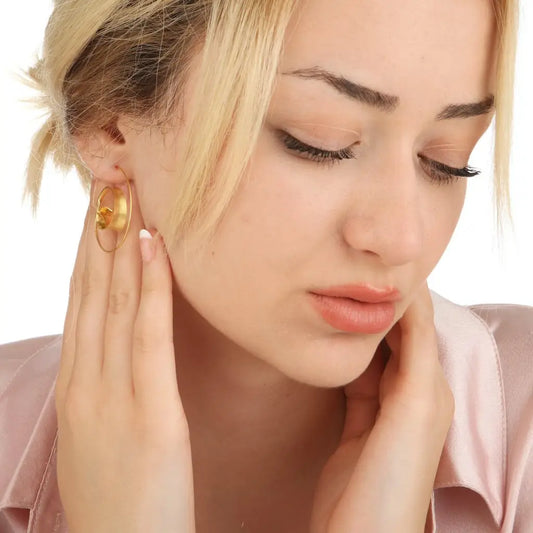 Madamlili gouden spiraal oorbellen - 925 sterling goud