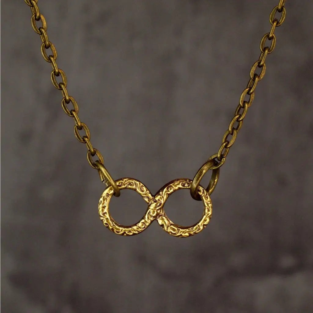 Madamlili infinity ketting - bronzen filigraan infinity.