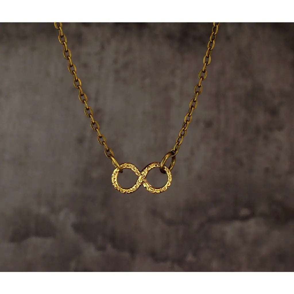 Madamlili infinity ketting - bronzen filigraan infinity.