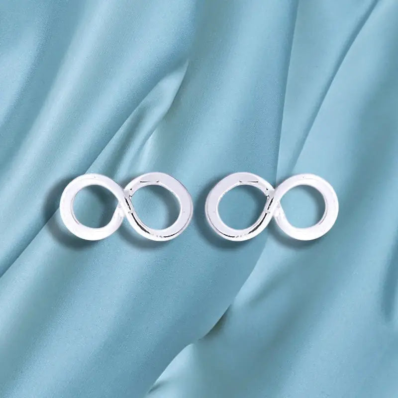 Madamlili infinity mini-oorknopjes - 925 sterling zilver.