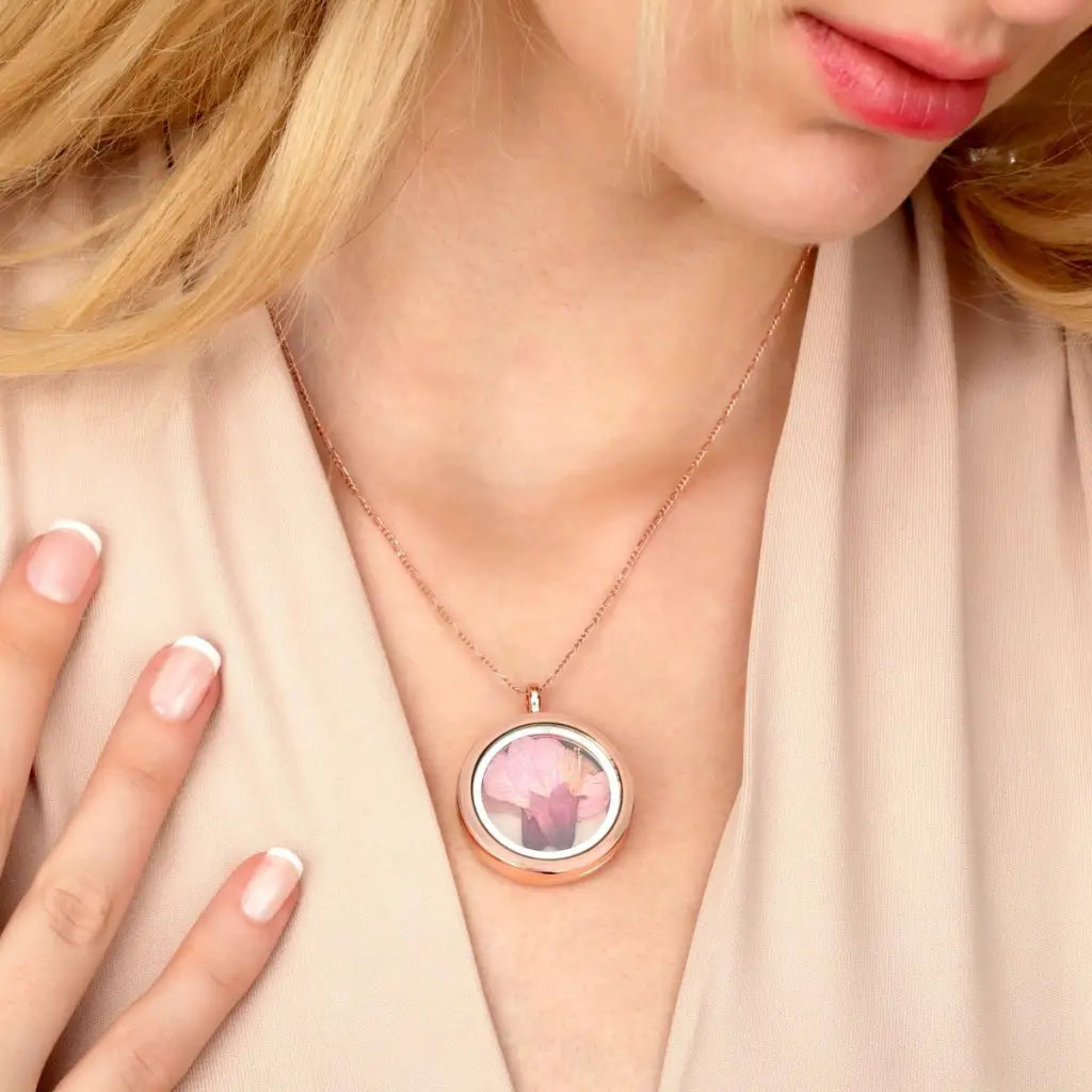 Madamlili japans kersenbloesem medaillon - 925 sterling