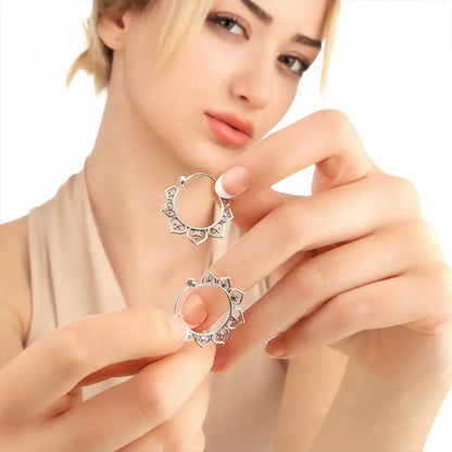 Madamlili karma oosterse oorringen - 925 sterling zilveren