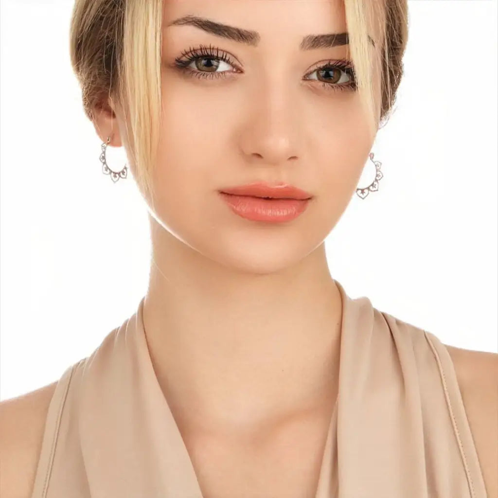 Madamlili karma oosterse oorringen - 925 sterling zilveren