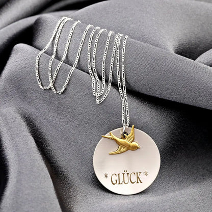 Madamlili ketting luck met zwaluw - 925 sterling zilver.