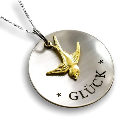 Madamlili ketting luck met zwaluw - 925 sterling zilver.