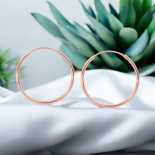 Madamlili klassieke 25 mm oorringen gemaakt van 925