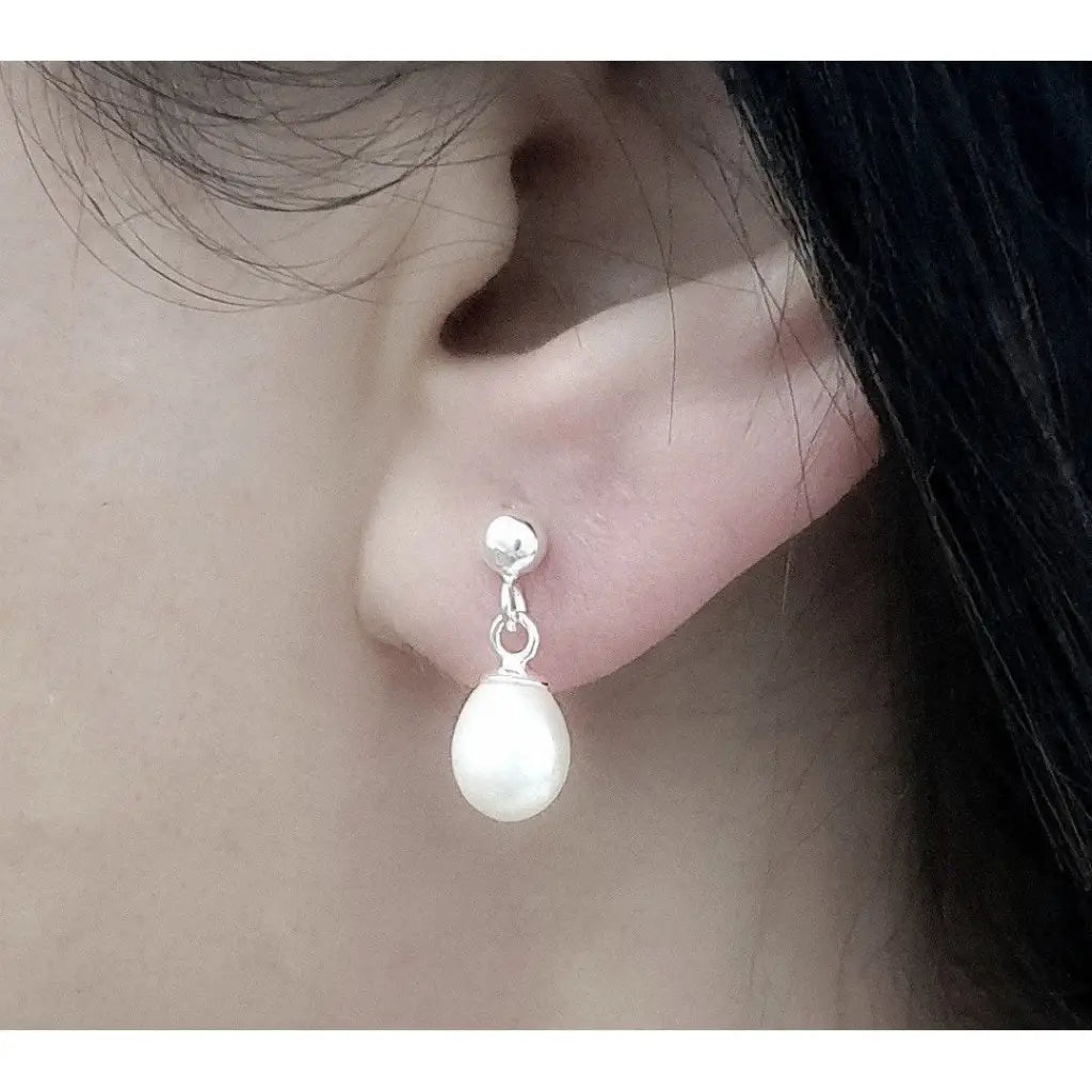 Madamlili klassieke pareloorbellen - 925 sterling zilver